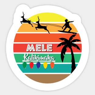 Mele Kalikimaka Merry Christmas Sticker